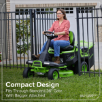Greenworks 30in 80V Riding Lawn Tractor Cordless Design with (4) 6.0Ah Batteries & 600W Charger - Image 10