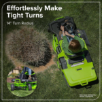 Greenworks 30in 80V Riding Lawn Tractor Cordless Design with (4) 6.0Ah Batteries & 600W Charger - Image 11