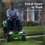 Greenworks 30in 80V Riding Lawn Tractor Cordless Design with (4) 6.0Ah Batteries & 600W Charger - Image 12