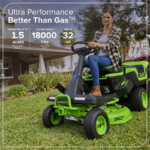 Greenworks 30in 80V Riding Lawn Tractor Cordless Design with (4) 6.0Ah Batteries & 600W Charger - Image 2