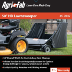 Agri-Fab 50in Tow-Behind Lawn Sweeper 26 cu ft Hopper Adjustable Brush Height - Image 2