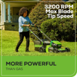 Greenworks Pro 21in 80V 80V Lithium-Ion Push Lawn Mower GEN 2 Auto Switch with 4.0Ah Battery & Charger - Image 2