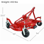48in 16-50HP 3-Point Hitch Finishing Mower PTO Driven Category 1 & 2 Compatible - Image 3