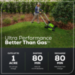 Greenworks 25in 60V Lithium-Ion Self-Propelled Lawn Mower Dual Battery System with (2) 4.0Ah Batteries & Fast Charger - Image 3