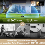 MOVA LiDAX Ultra 2000 Robot Lawn Mower with 4G with Garage for 0.5 Acre, No Wire No RTK+360° 3D LiDAR+AI Vision, 45% Slope, Cut Height 1.2"-3.9", 150 Multi-Zone,Edge Cutting(Garage Shipped Separately) - Image 4