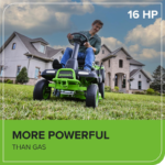 Greenworks 30in 60V 16HP Equivalent Riding Lawn Mower 1.25 Acre Tow Capacity 200 lbs with (4) 8.0Ah Batteries & Turbo Charger - Image 4