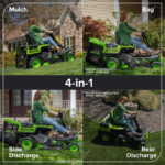 Greenworks 30in 80V Riding Lawn Tractor Cordless Design with (4) 6.0Ah Batteries & 600W Charger - Image 4