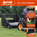 Agri-Fab 50in Tow-Behind Lawn Sweeper 26 cu ft Hopper Adjustable Brush Height - Image 4