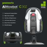 Greenworks 0.75 Acre RTKVision Navigation Robot Lawn Mower C30Z Wire-Free Smart Obstacle Avoidance - Image 4