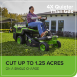 Greenworks 30in 60V 16HP Equivalent Riding Lawn Mower 1.25 Acre Tow Capacity 200 lbs with (4) 8.0Ah Batteries & Turbo Charger - Image 5