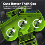 Greenworks 60in 80V 41HP Equivalent Riding Lawn Mower 5.12 Acre Rear Dump Bed with (2) 16.0Ah + (4) 8.0Ah Batteries & Turbo Charger - Image 5