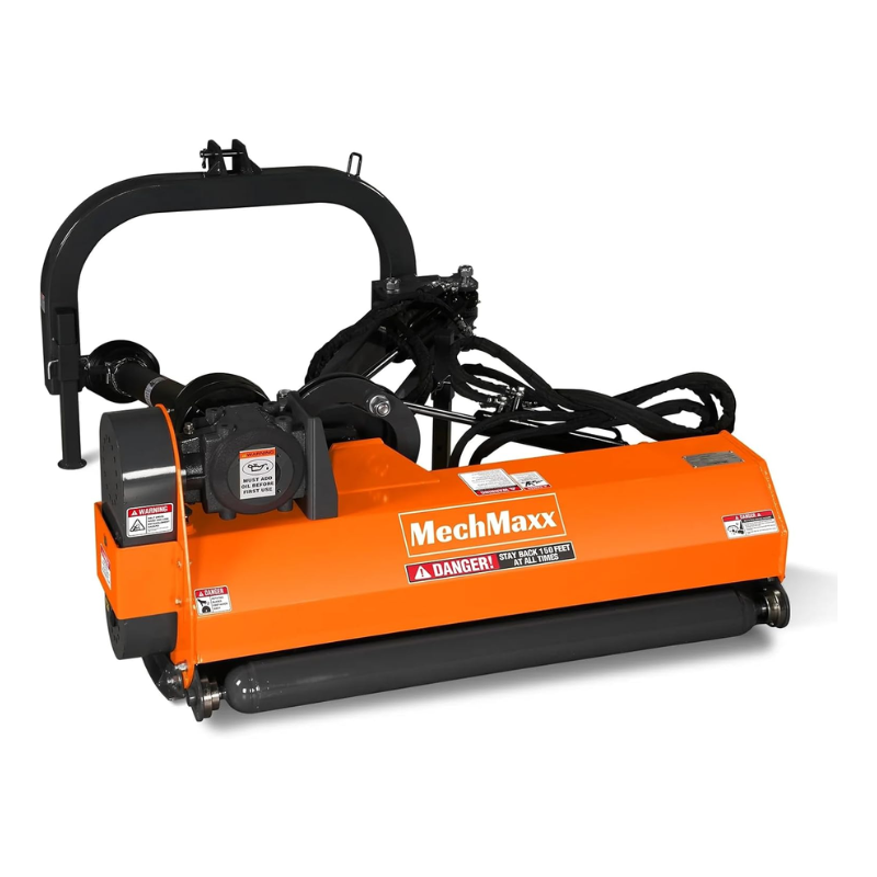 5 MechMaxx 72in 70-110HP CAT 2 Ditch Bank Flail Mower AGF72 111in Offset Hydraulic Rotation - Image 1