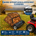 Garvee 42in Tow-Behind Lawn Sweeper 21 cu ft Large Hopper Adjustable Sweeping Height - Image 5