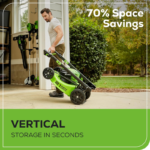 Greenworks Pro 21in 80V 80V Lithium-Ion Push Lawn Mower GEN 2 Auto Switch with 4.0Ah Battery & Charger - Image 5