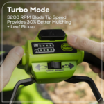 Greenworks 21in 60V Lithium-Ion Self-Propelled Lawn Mower Dual-Blade System with (2) 5.0Ah Batteries & Rapid Charger - Image 9