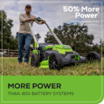 Greenworks 25in 60V Lithium-Ion Self-Propelled Lawn Mower Dual Battery System with (2) 4.0Ah Batteries & Fast Charger - Image 5