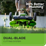 Greenworks 25in 60V Lithium-Ion Self-Propelled Lawn Mower Dual Battery System with (2) 4.0Ah Batteries & Fast Charger - Image 6