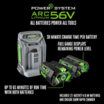 EGO POWER+ 21in 56V Cordless Self-Propelled Lawn Mower LM2122SP-2 with Touch Drive, (2) 4.0Ah Batteries & Rapid Charger - Image 7