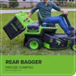 Greenworks 30in 60V 16HP Equivalent Riding Lawn Mower 1.25 Acre Tow Capacity 200 lbs with (4) 8.0Ah Batteries & Turbo Charger - Image 7