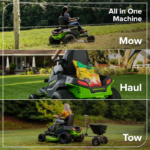Greenworks 42in 60V CrossoverT Cordless Riding Lawn Tractor with (4) 8.0Ah Batteries & 600W Plug-In Charger - Image 7
