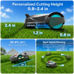 YARDCARE 8611 sq ft GPS 3D Vision Robot Lawn Mower M800Plus APP Control Obstacle Avoidance - Image 7