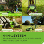 Greenworks Pro 21in 80V 80V Lithium-Ion Push Lawn Mower GEN 2 Auto Switch with 4.0Ah Battery & Charger - Image 7