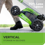 Greenworks 25in 60V Lithium-Ion Self-Propelled Lawn Mower Dual Battery System with (2) 4.0Ah Batteries & Fast Charger - Image 8